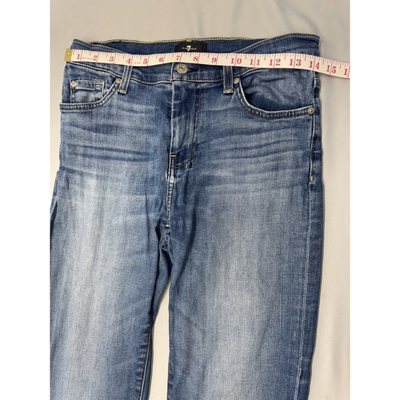7 for All Mankind Dojo - Wide Leg Distressed Authentic Light Size 28 - Picture 10 of 13